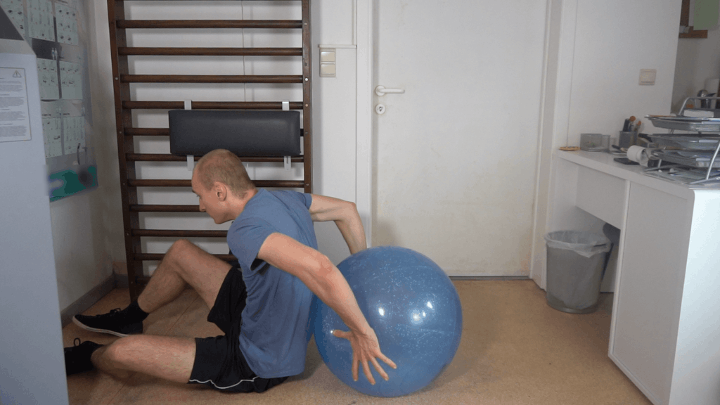 How to do an exercise ball ab stretch