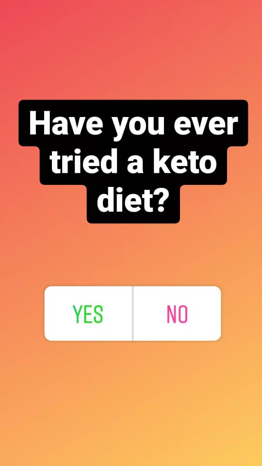 Have you ever tried a keto diet statistic poll
