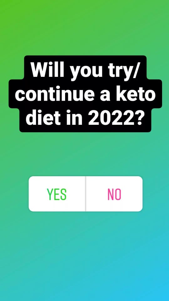 Will you try continue a keto diet in 2022 statistic poll