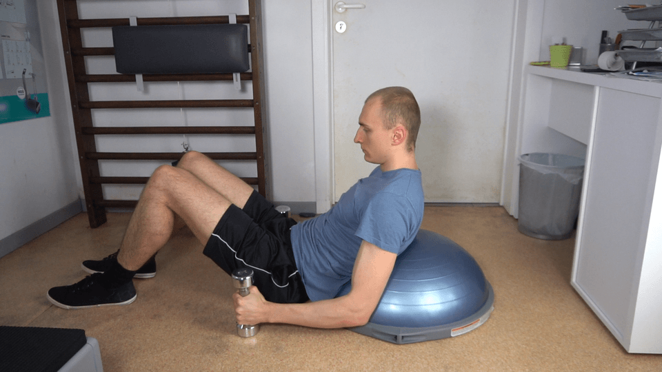How to do a Bosu chest press