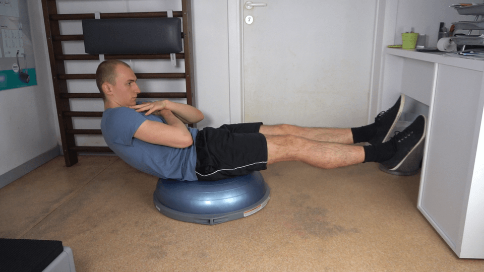 How to do a Bosu knee tuck