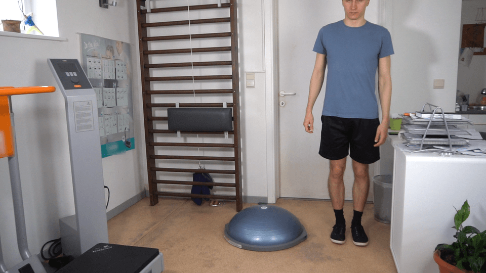 How to do a Bosu side-to-side step-up